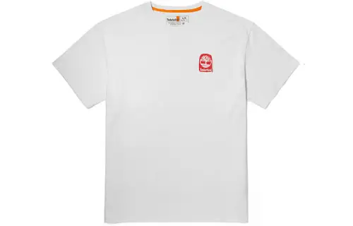 Timberland T Shirts Men's White Crew Neck Moderate Straight Fit
