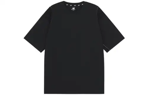 New Balance New Balance Japan T Shirts Men's Black Crew Neck Moderate Straight Fit