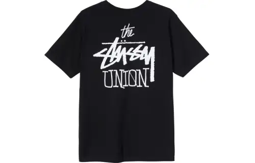 Stussy X Union Stussy X UNION T Shirts Men's Crew Neck Moderate Straight Fit