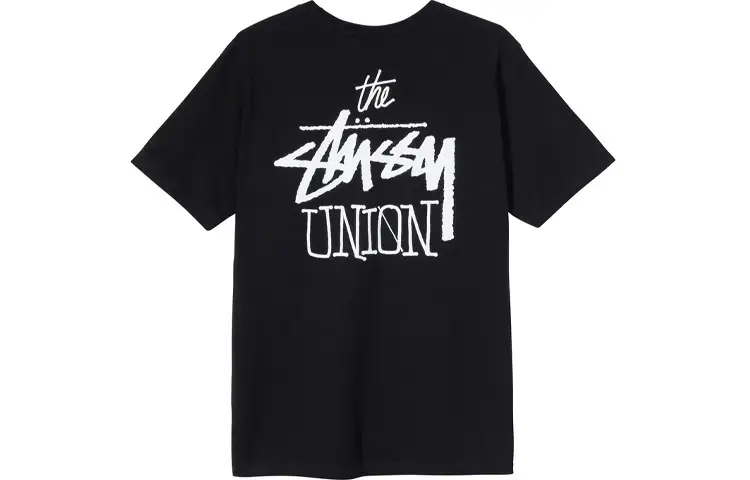 Stussy X Union Stussy X UNION T Shirts Men's Crew Neck Moderate Straight Fit