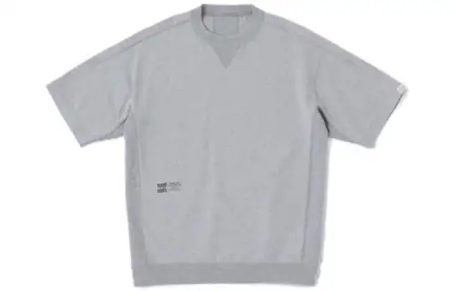 New Balance T Shirts Men's Gray Crew Neck Moderate Straight Fit