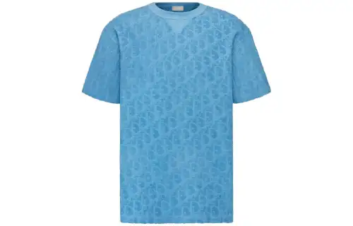 DIOR OBLIQUE SS23 T Shirt Men's Blue