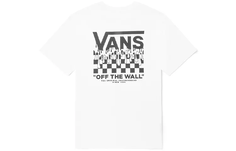 Vans T Shirts Unisex White Crew Neck Moderate Straight Fit