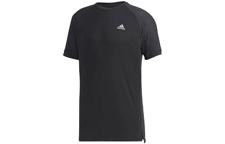 Adidas T-Shirts Men's Black Crew Neck Moderate Straight Fit