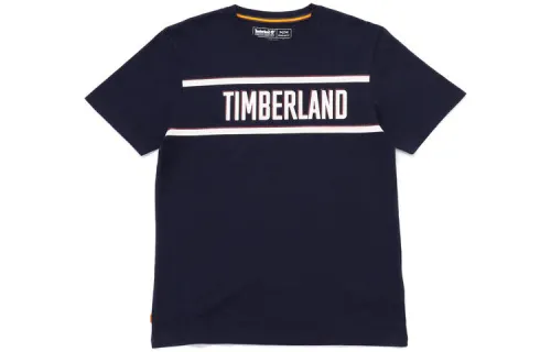 Timberland T Shirts Men's Blue Crew Neck Moderate Straight Fit