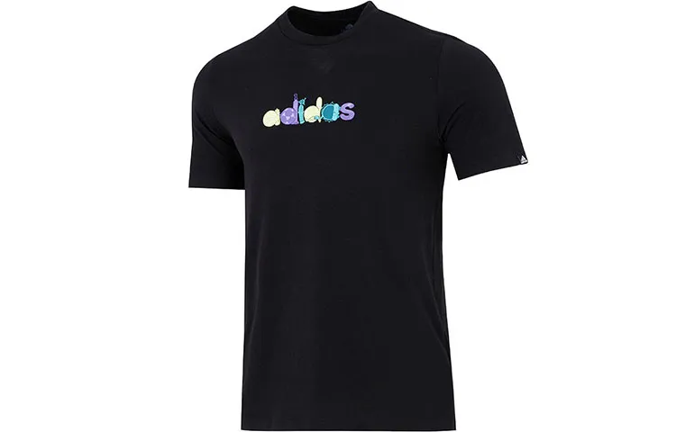 Adidas Remoji T-Shirts Men's Black Crew Neck Moderate Straight Fit