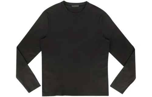 PRADA T Shirts Men's Black Crew Neck Moderate Straight Fit