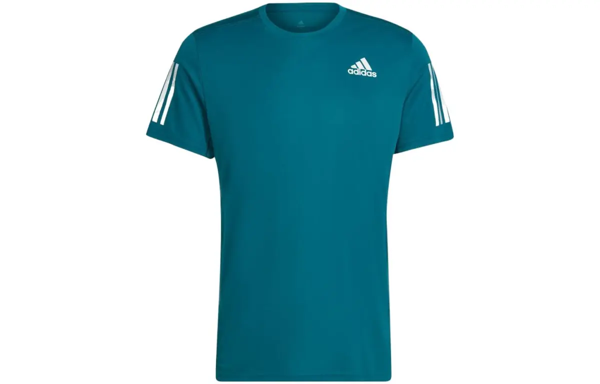 Adidas T-Shirts Men's Indigo Crew Neck Moderate Straight Fit