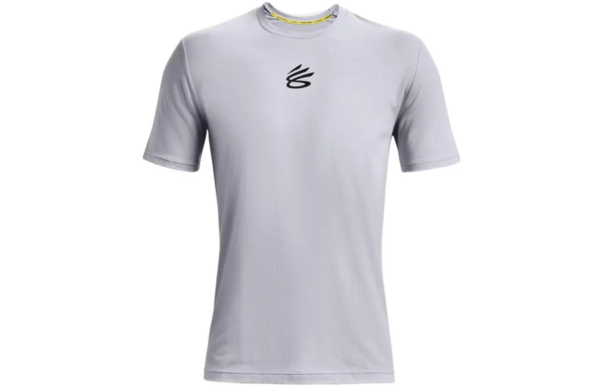 Under Armour T-Shirts Men's Gray Crew Neck Moderate Straight Fit