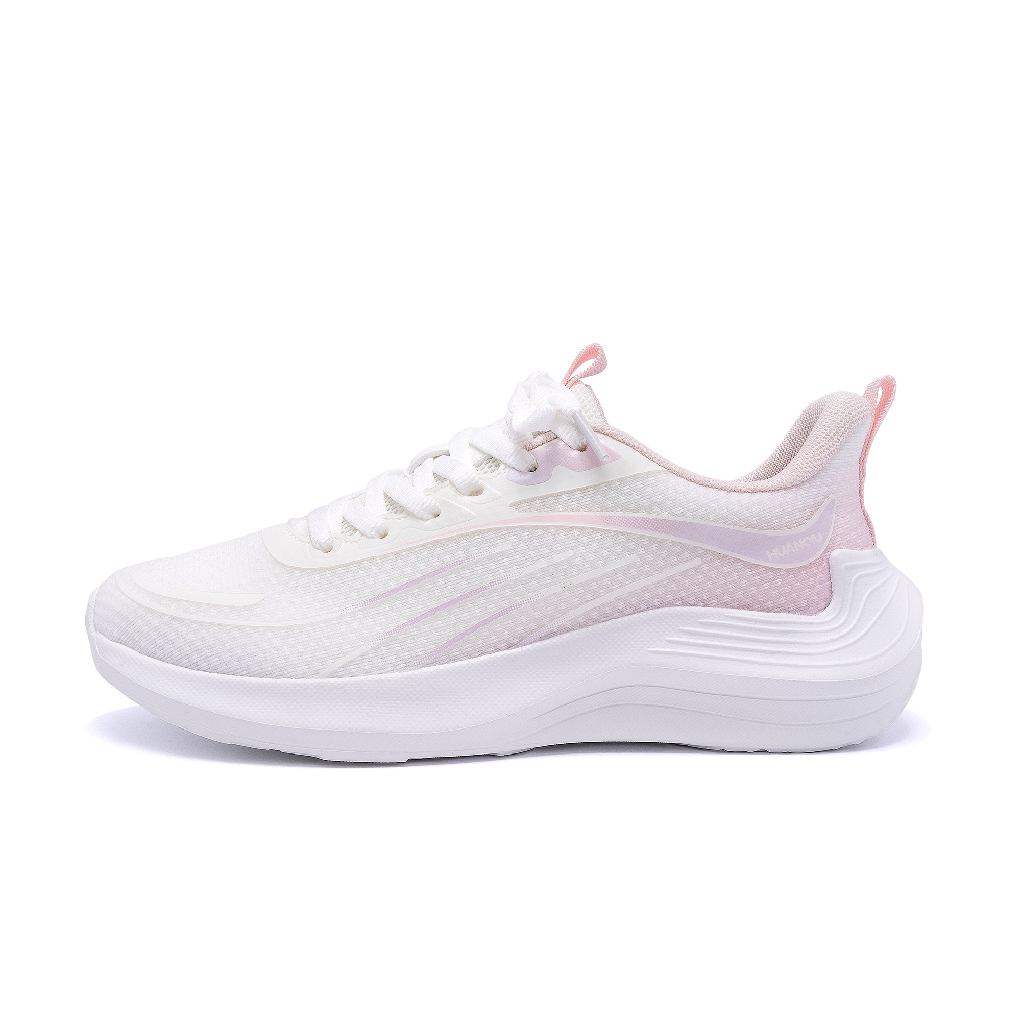 HUANQIU Fabric Low top Casual Running Shoes Women’s White Pink