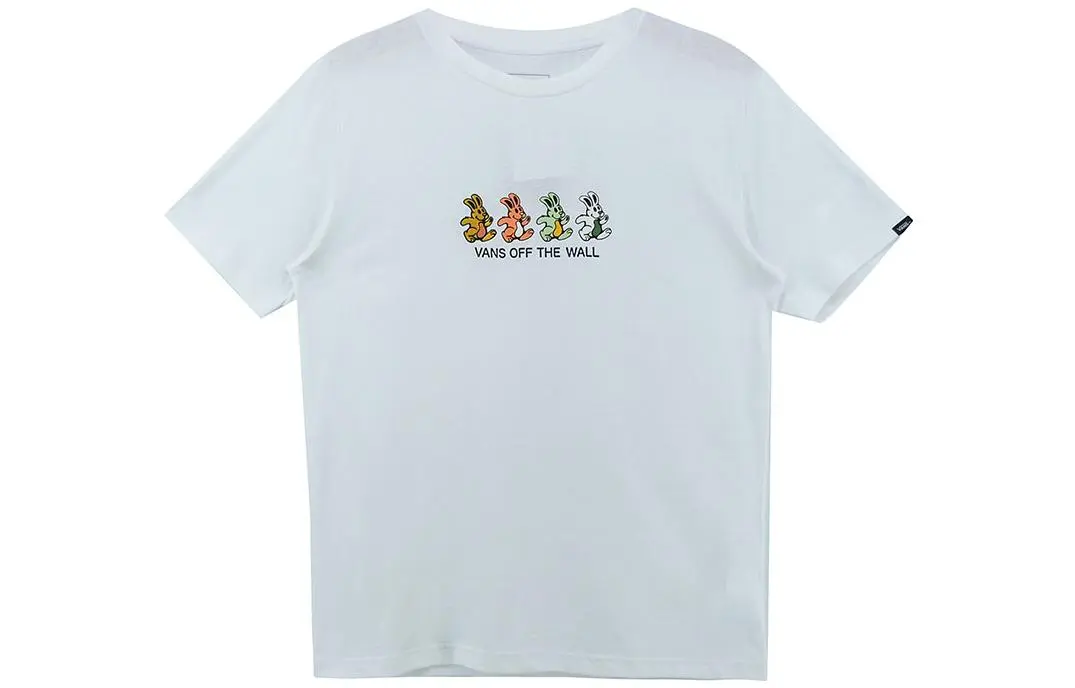 Vans T-Shirts Unisex White Crew Neck Moderate Straight Fit