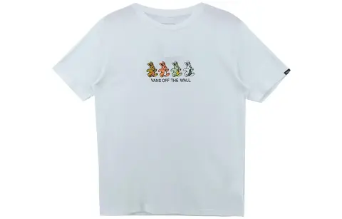 Vans T-Shirts Unisex White Crew Neck Moderate Straight Fit