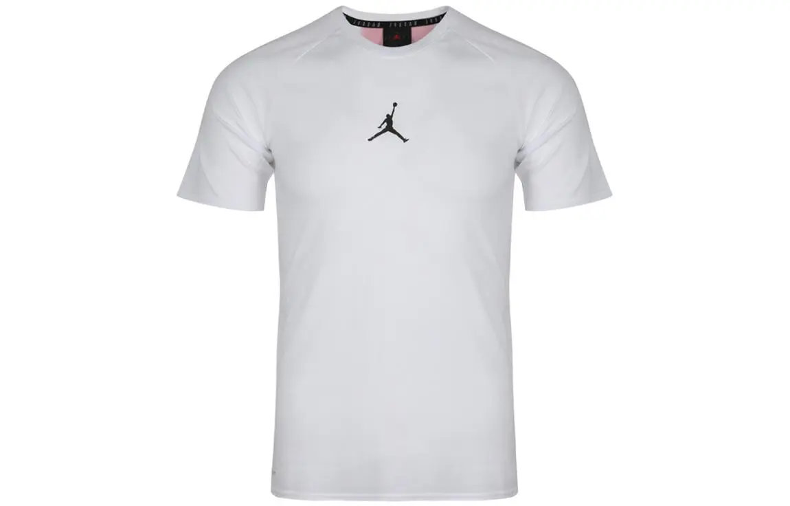 Jordan T-Shirts Men's White Crew Neck Moderate Straight Fit