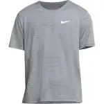 Nike T Shirts Men's Gray Crew Neck Moderate Straight Fit
