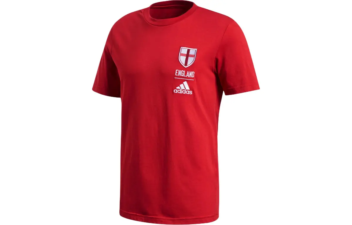 Adidas T-Shirts Men's Red Crew Neck Moderate Straight Fit