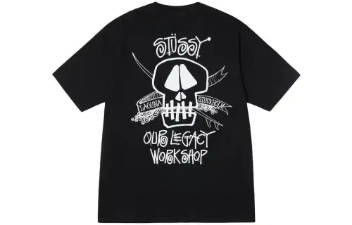 Stussy X Our Legacy Work Shop Surf Skull Pigment Dyed Tee