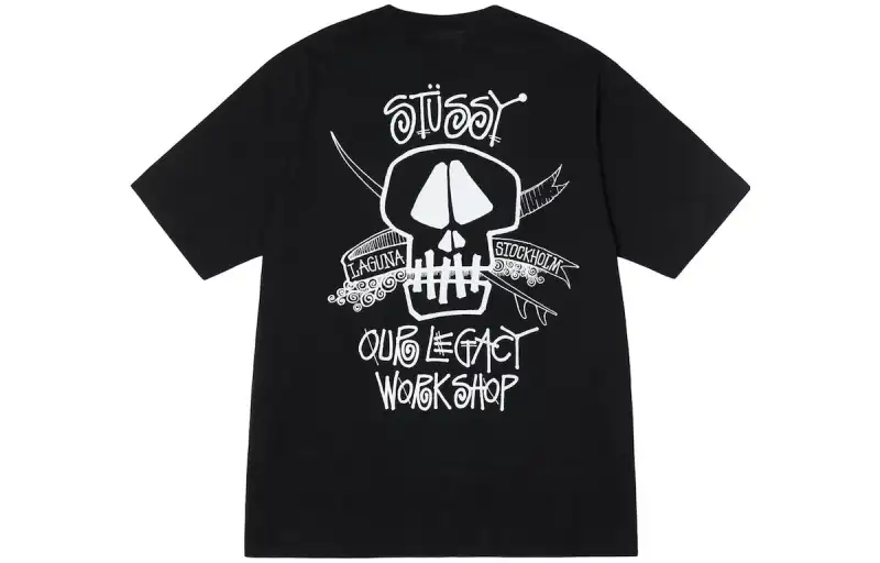 Stussy X Our Legacy Work Shop Surf Skull Pigment Dyed Tee
