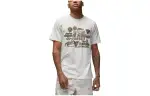Jordan T Shirts Men's Ivory White Crew Neck Moderate Straight Fit