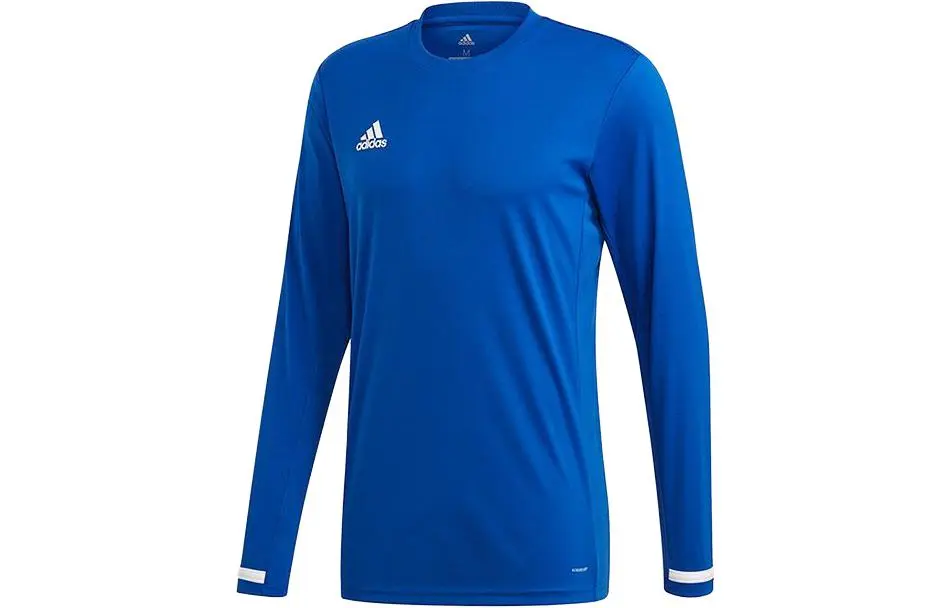 Adidas T-Shirts Men's Blue Crew Neck Moderate Straight Fit