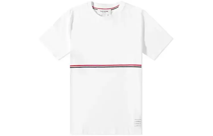 THOM BROWNE Rwb Striped Crewneck T Shirt