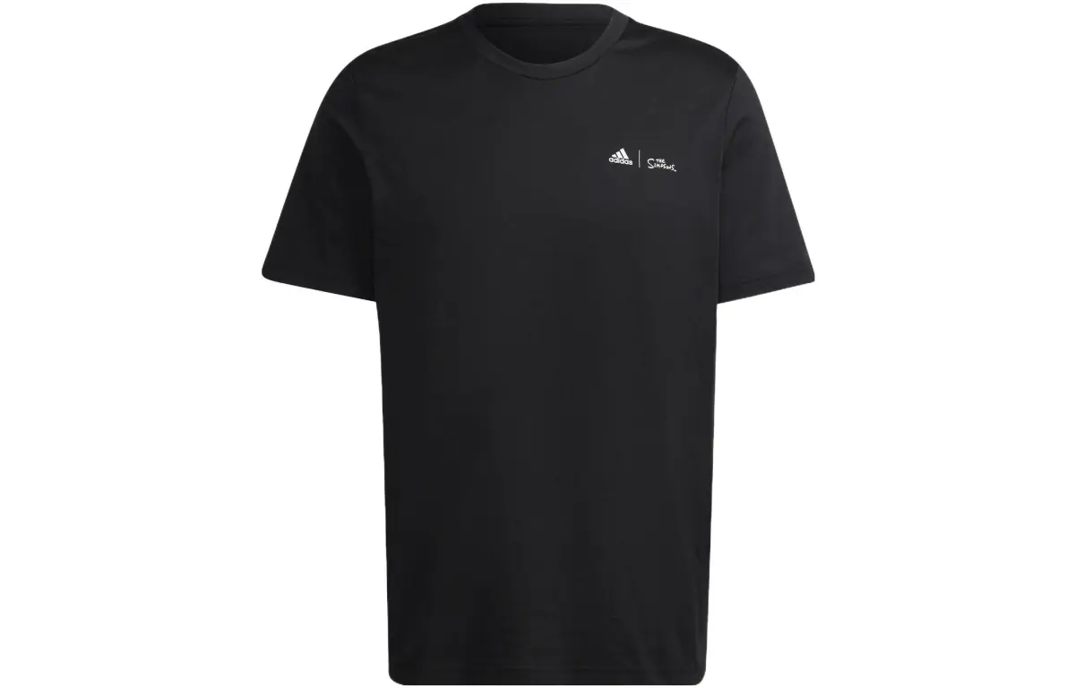 Adidas T-Shirts Men's Black Crew Neck Moderate Straight Fit