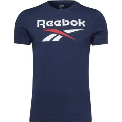 Reebok T Shirts Men's Navy Blue Crew Neck Moderate Straight Fit