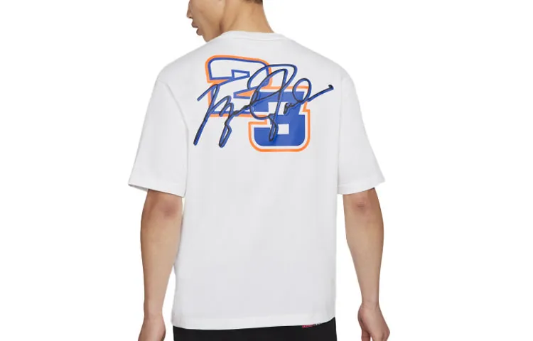 Jordan Sport T-Shirts Men's White Crew Neck Moderate Straight Fit