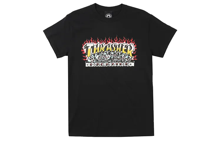 Thrasher T Shirt US Version Unisex Black