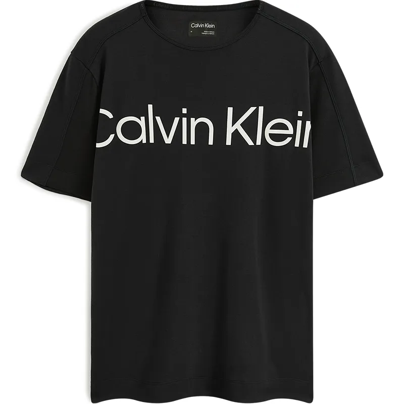 Calvin Klein T Shirts Men's Black Crew Neck Moderate Straight Fit