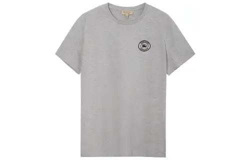 Burberry Embroidered Logo Cotton T shirt
