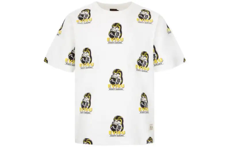 EVISU T Shirts Men's Crew Neck Moderate Straight Fit