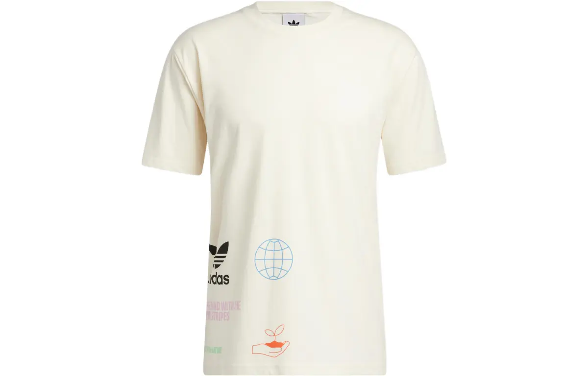 Adidas Originals NATURE MULTI T Shirt International Version Men's White