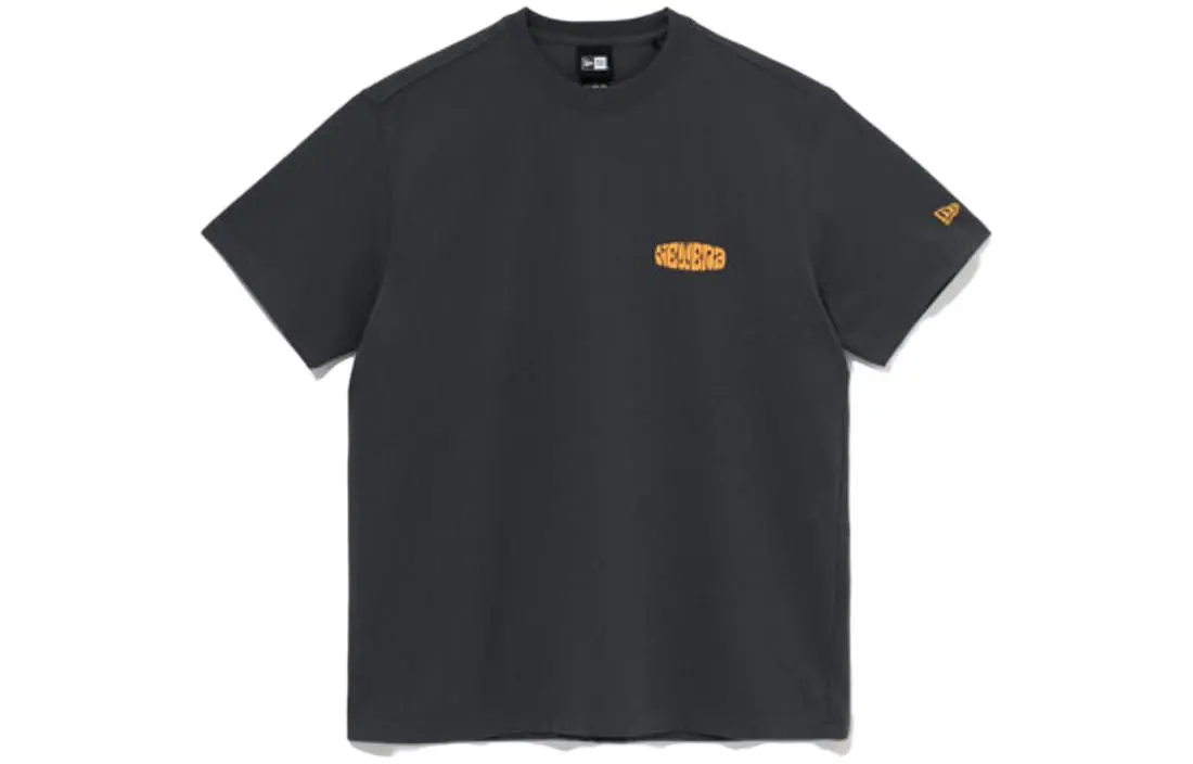 New Era T-Shirts Unisex Black Crew Neck Moderate