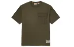 Timberland T Shirts Men's Army Green Crew Neck Moderate Straight Fit