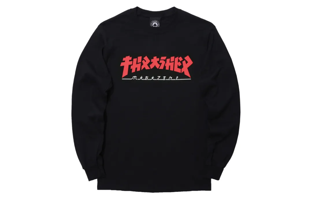 Thrasher T Shirts Unisex Black Crew Neck Moderate Straight Fit