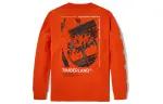 Timberland T Shirts Men's Orange Red Crew Neck Moderate Straight Fit