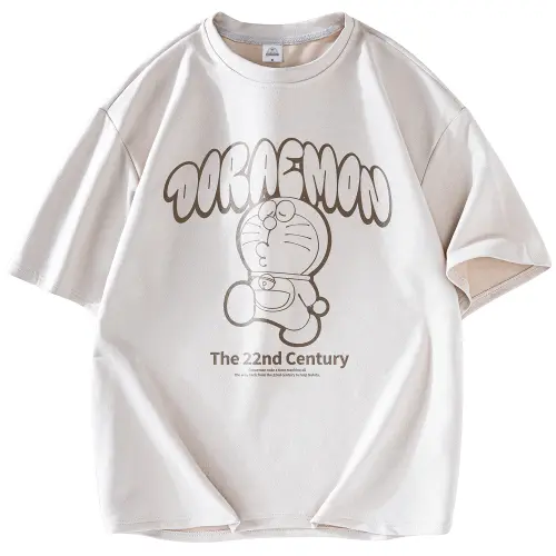 Doraemon T Shirts Unisex Crew Neck Moderate Straight Fit