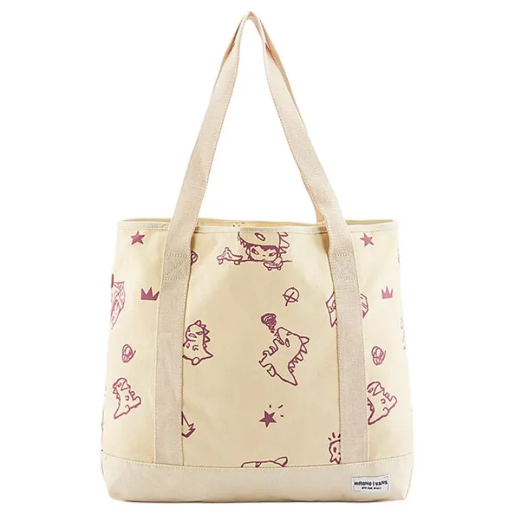 Vans Hirono Collaboration Polyester Tote Bag, Shopping Bag, Handbag Unisex Oat