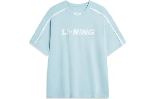 Li Ning Sports Life Collection T Shirt Unisex Condensed Sky Blue