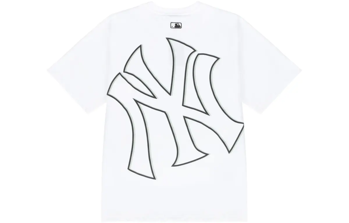 MLB New York Yankees T-Shirts Unisex White Crew Neck Moderate