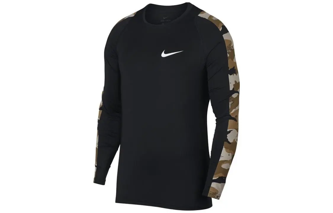 Nike T-Shirts Men's Black Crew Neck Moderate
