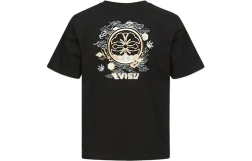 EVISU T Shirts Men's Crew Neck Moderate Straight Fit