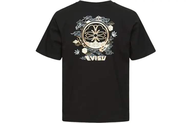 EVISU T Shirts Men's Crew Neck Moderate Straight Fit