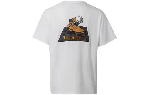 Timberland T Shirts Men's White Crew Neck Moderate Straight Fit