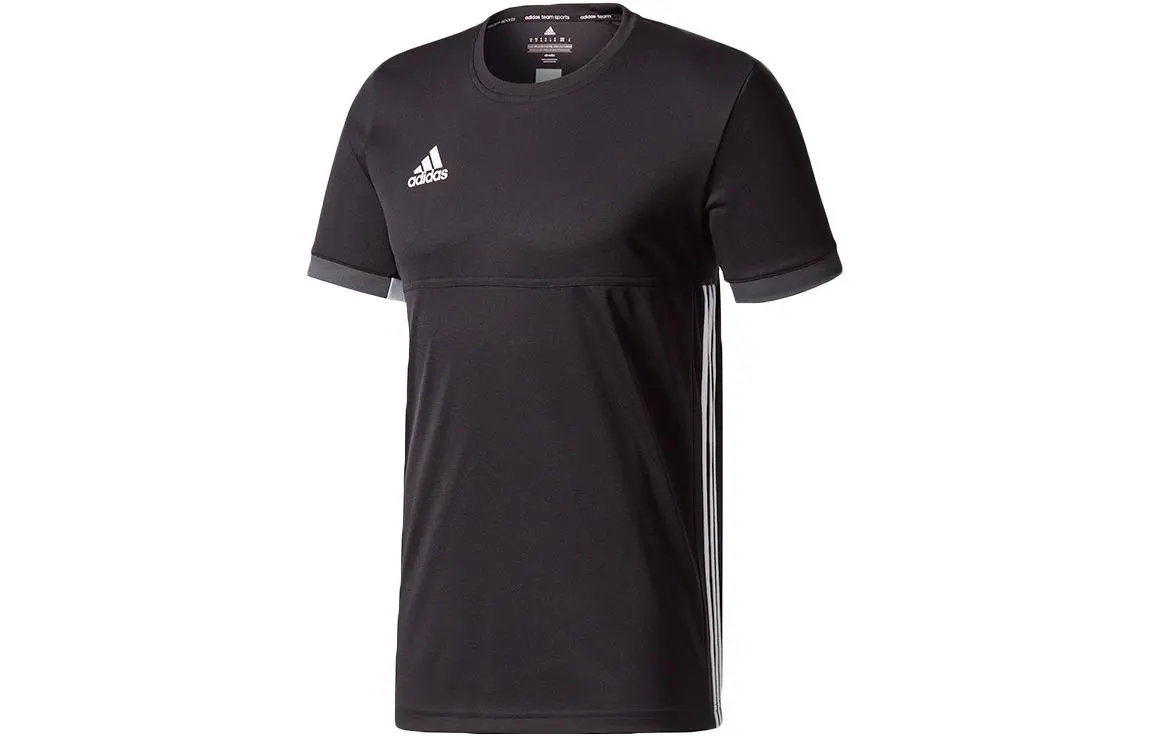Adidas T-Shirts Men's Black Crew Neck Moderate Straight Fit