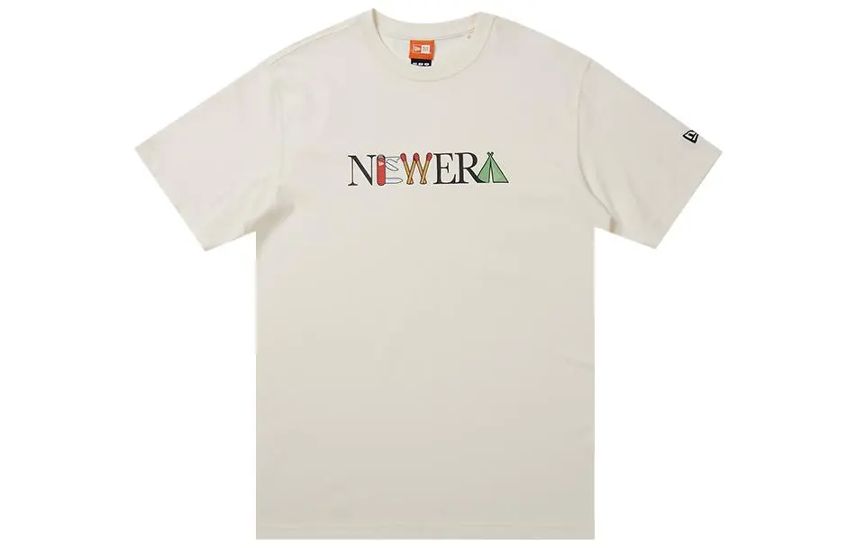 New Era Straight T-Shirt Unisex White