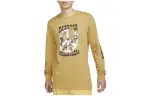 Nike T Shirts Men's Ginger Yellow Crew Neck Moderate Straight Fit
