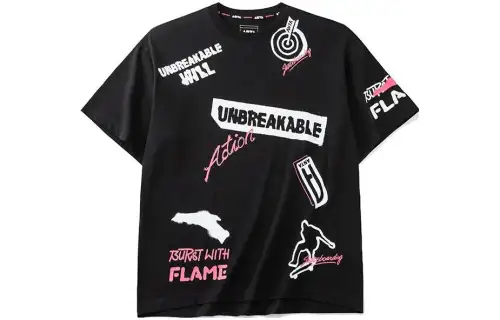ANTA Life Collection T Shirts Unisex Black Crew Neck Moderate Straight Fit