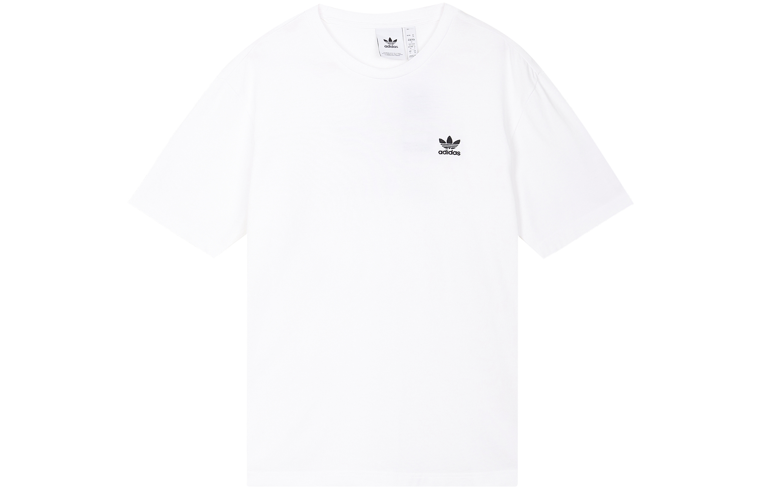 Adidas originals Trefoil B+F Trefoil Tee American retro cotton logo letter Logo printed loose round neck short-sleeved T-shirt men's white