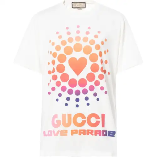 GUCCI T Shirts Men's White Crew Neck Moderate Straight Fit